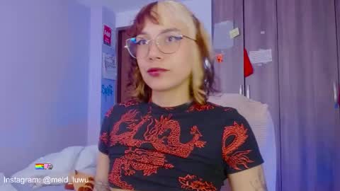 Snapshot of mel_dahlia chatting on 05-17-26, 08:16 Melissa - - Please help me to reach 100 thumbs up online show from 05-17-26, 08:16