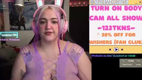 Snapshot of nevermakeawish chatting on 06-18-26, 11:14 Wishs Playground online show from 06-18-26, 11:14