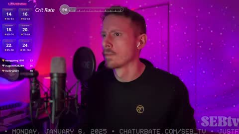 Snapshot of seb_tv chatting on 01-06-25, 10:15 Sebastian online show from 01-06-25, 10:15