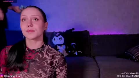 Snapshot of sleepingduo chatting on 05-31-26, 05:53 Hi We are Iva and Angela Nice to meet u 3 online show from 05-31-26, 05:53