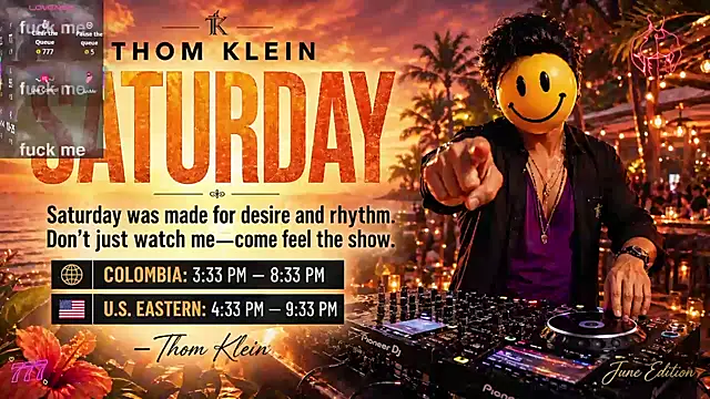 Snapshot of thomklein chatting on 06-13-26, 07:01 thomklein online show from 06-13-26, 07:01